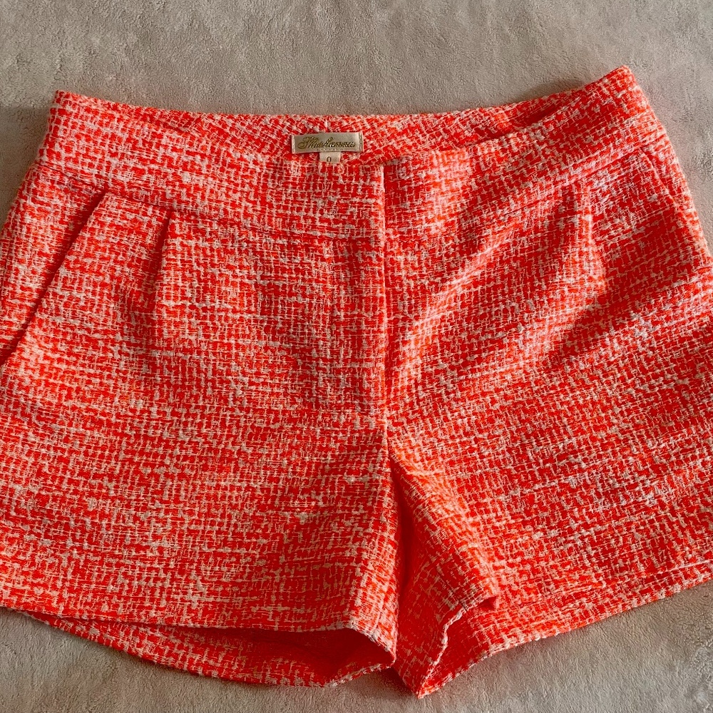 Orange and white Shoshanna shorts size 0